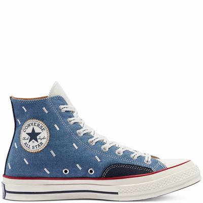 Férfi Converse Indigo Boro Chuck 70 Magasszárú Cipő CO8967312 Kék/Bézs